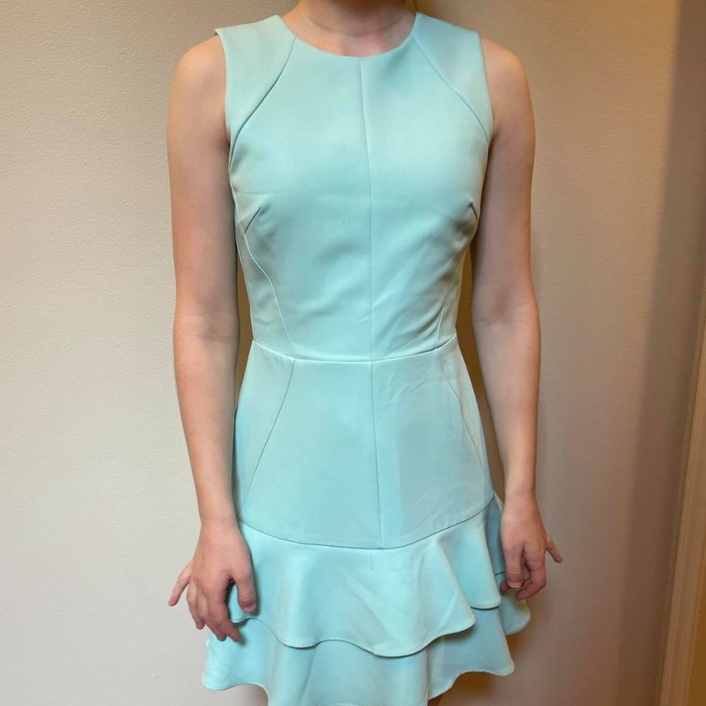 Mint Green Summer Ruffle Dress